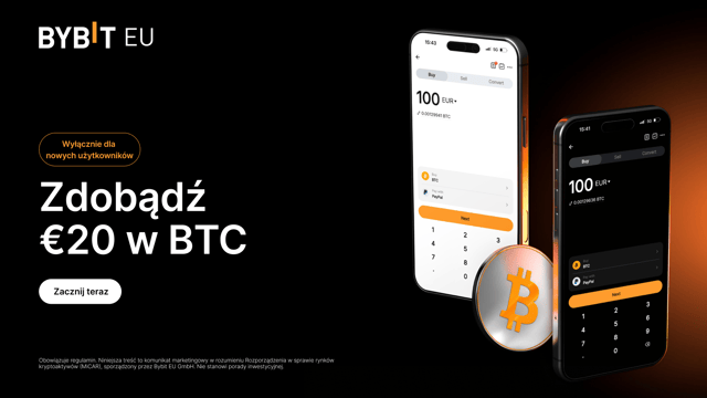 Nagroda powitalna Bybit EU: Prezent BTC o wartości 20 €
