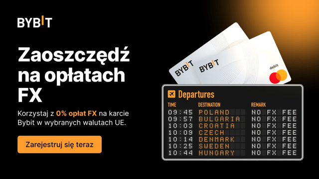 0% opłaty za wymianę wybranych lokalnych walut z kartą Bybit
