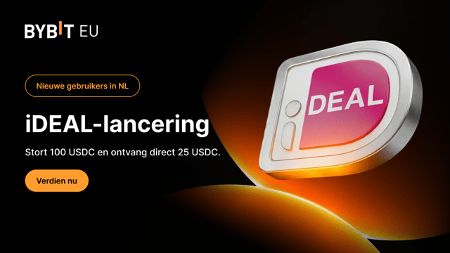 [Nieuwe gebruikers] iDEAL-lancering: Stort 100 USDC met iDEAL en ontvang direct 25 USDC!