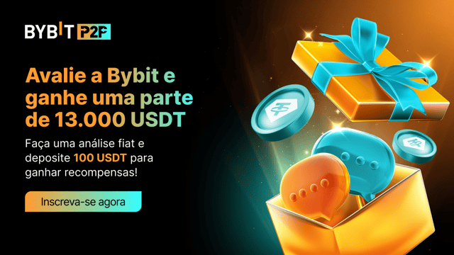 Apoie a Bybit Fiat: compartilhe sua opinião e ganhe parte do prêmio de 13.000 USDT!
