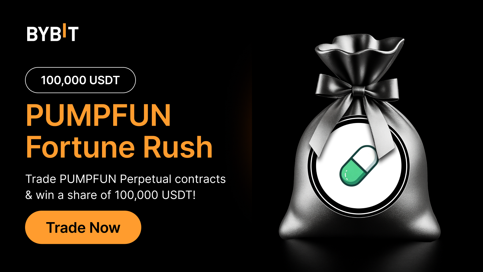 Bybit Announcement | PUMPFUN Fortune Rush: 100,000 USDT Up for Grabs!