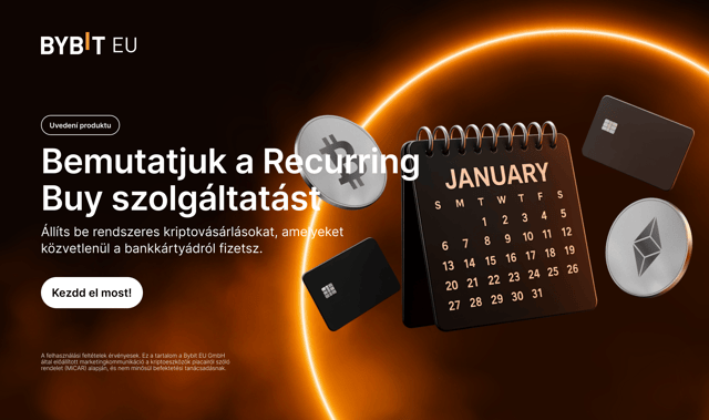 Bemutatjuk a Recurring Buy szolgáltatást — Automatizálja kripto­vásárlásait közvetlenül bankkártyájáról