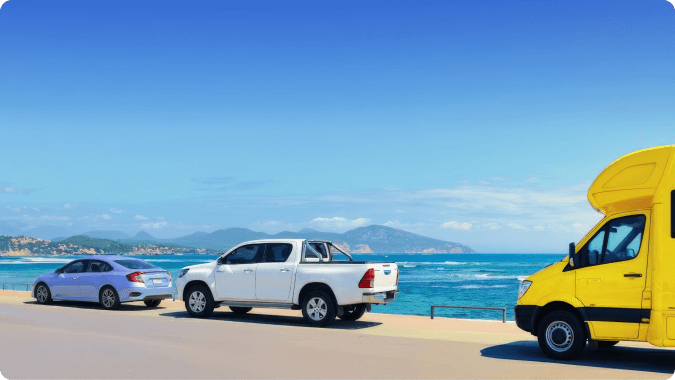 Cars on a beach
