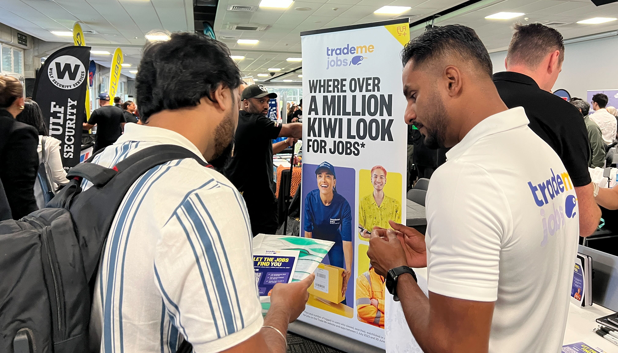 Trade Me Jobs staff engaging at Careers Expo