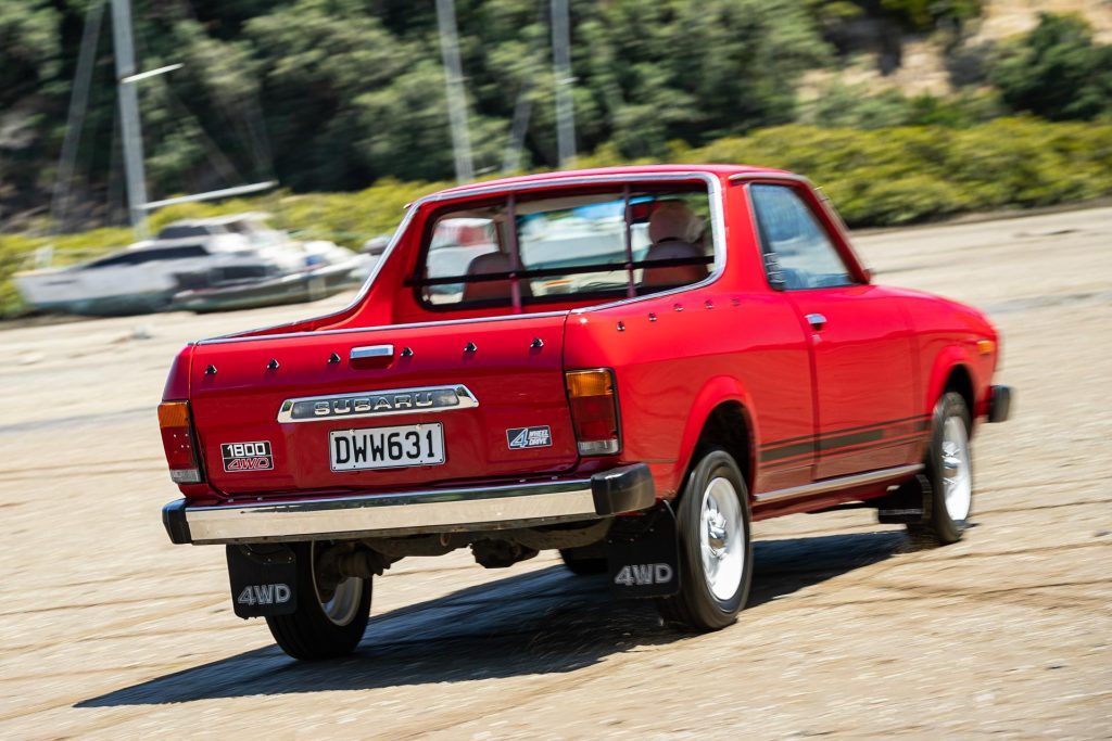 Subaru Brumby 1981 rear action shot 