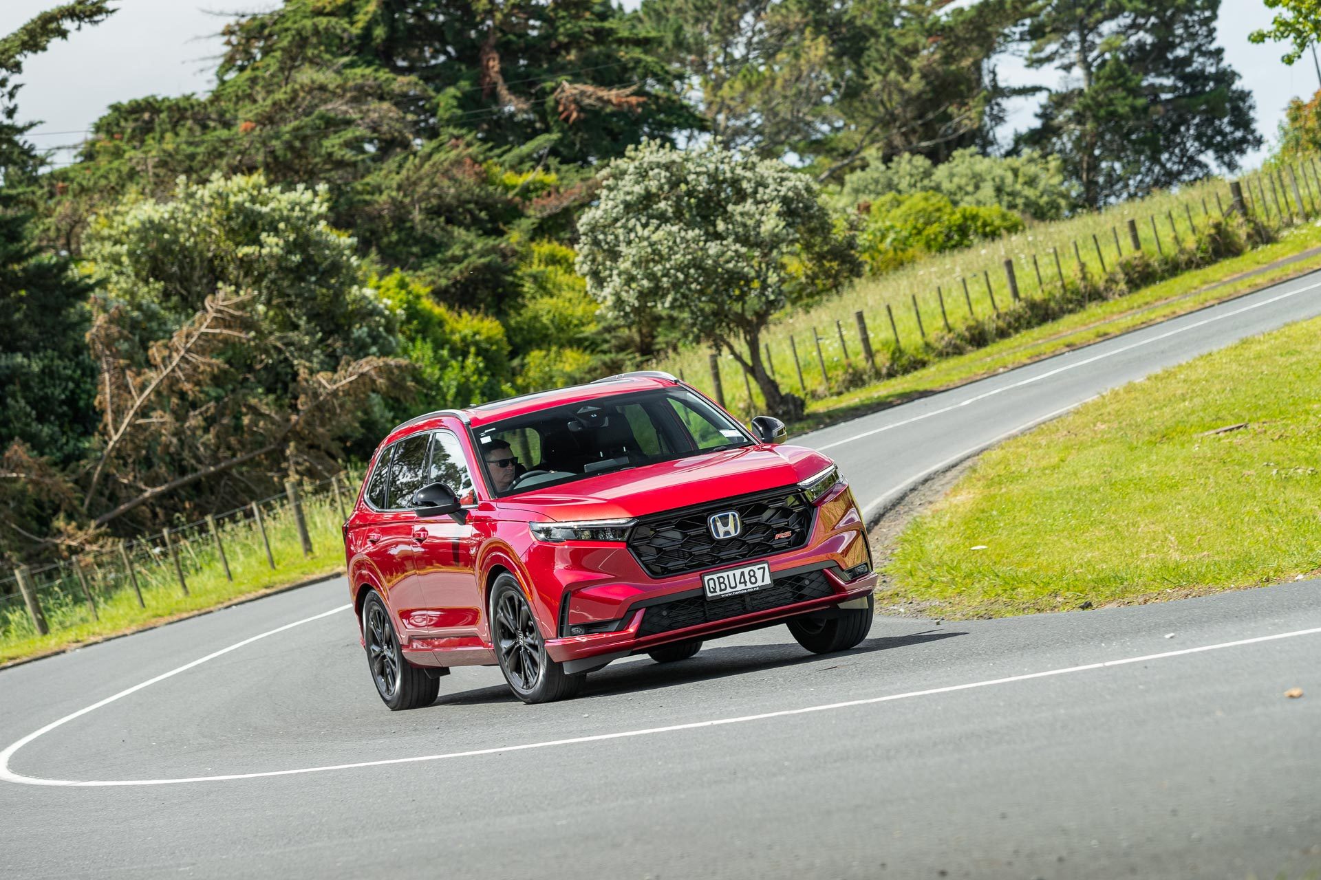 Honda CR-V Red Taking a Corner