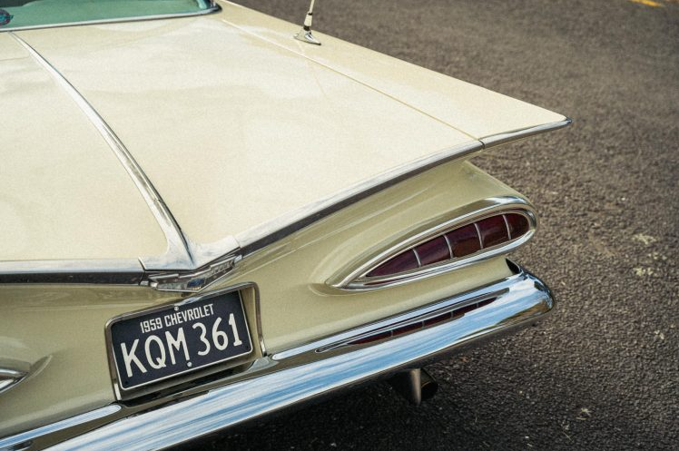 1959 Chevrolet Sport Coupe close up rear view