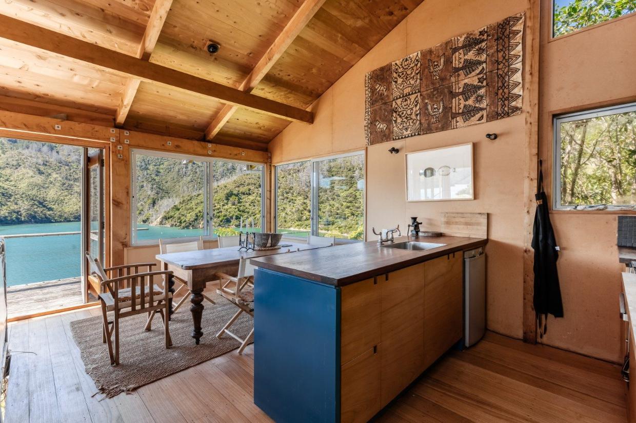 The couple chose the best building platform on the 62ha site to maximise the sea views.