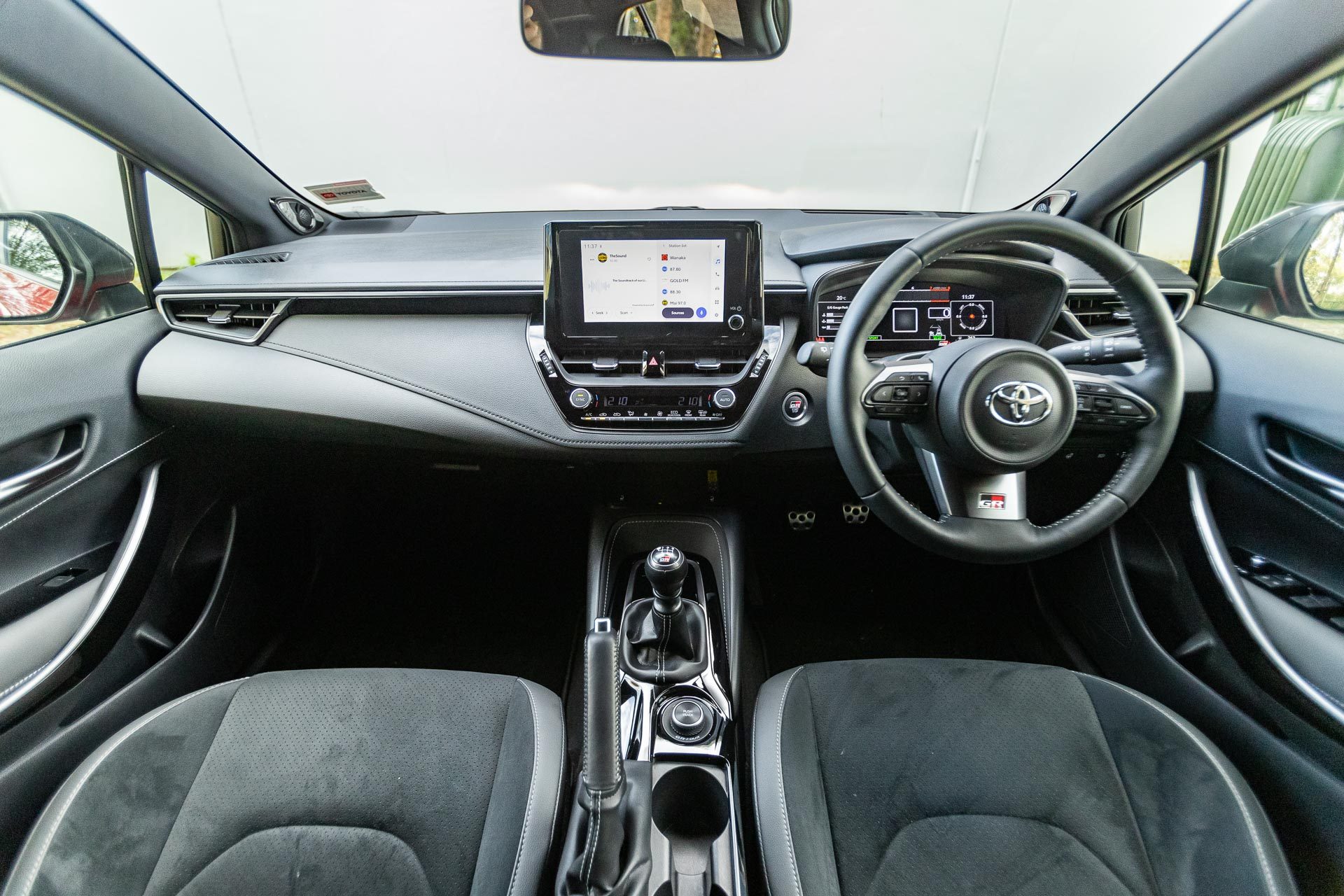 Toyota GR Corolla cockpit view 