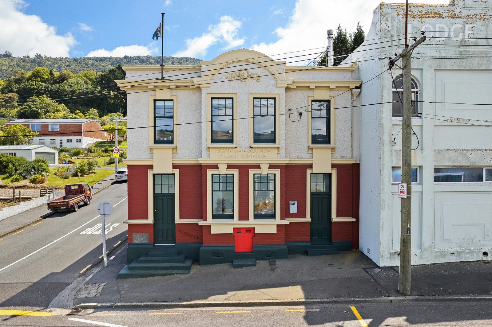 The handsome frontage of the old Ravensbourne Post Office