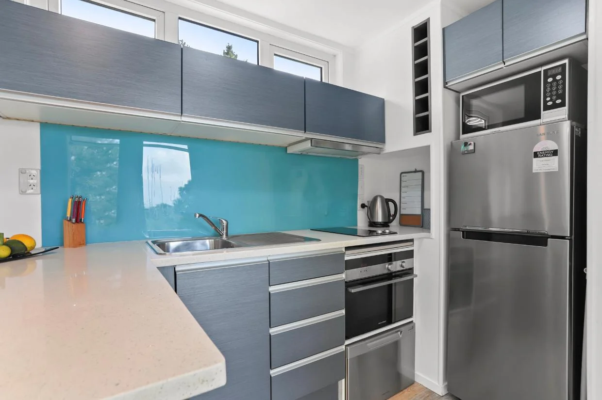 The kitchen of the container home
