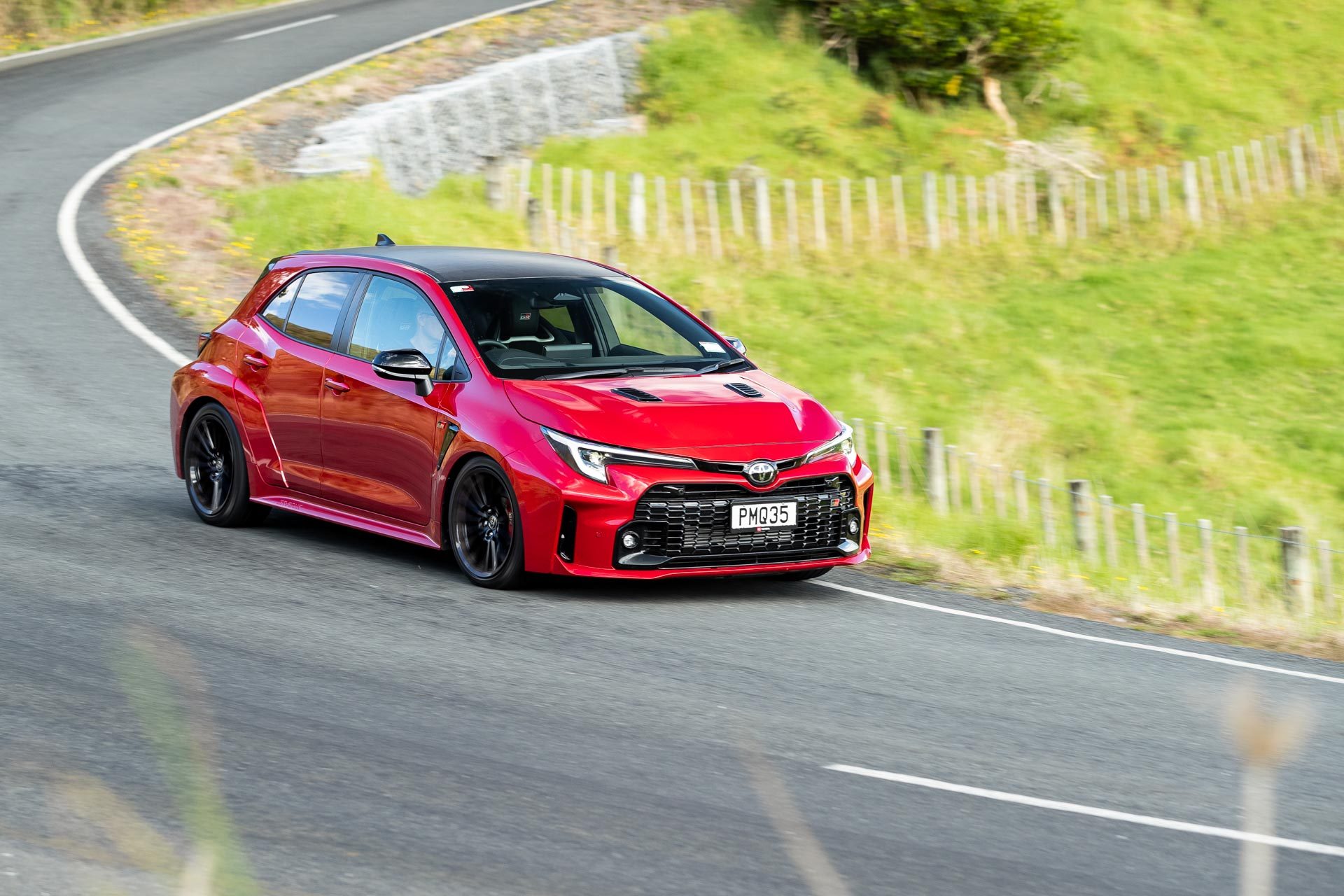 Toyota GR Corolla dynamic front quarter 