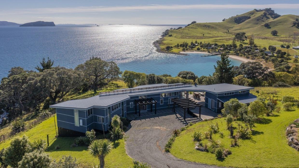 exterior of Slipper Island home