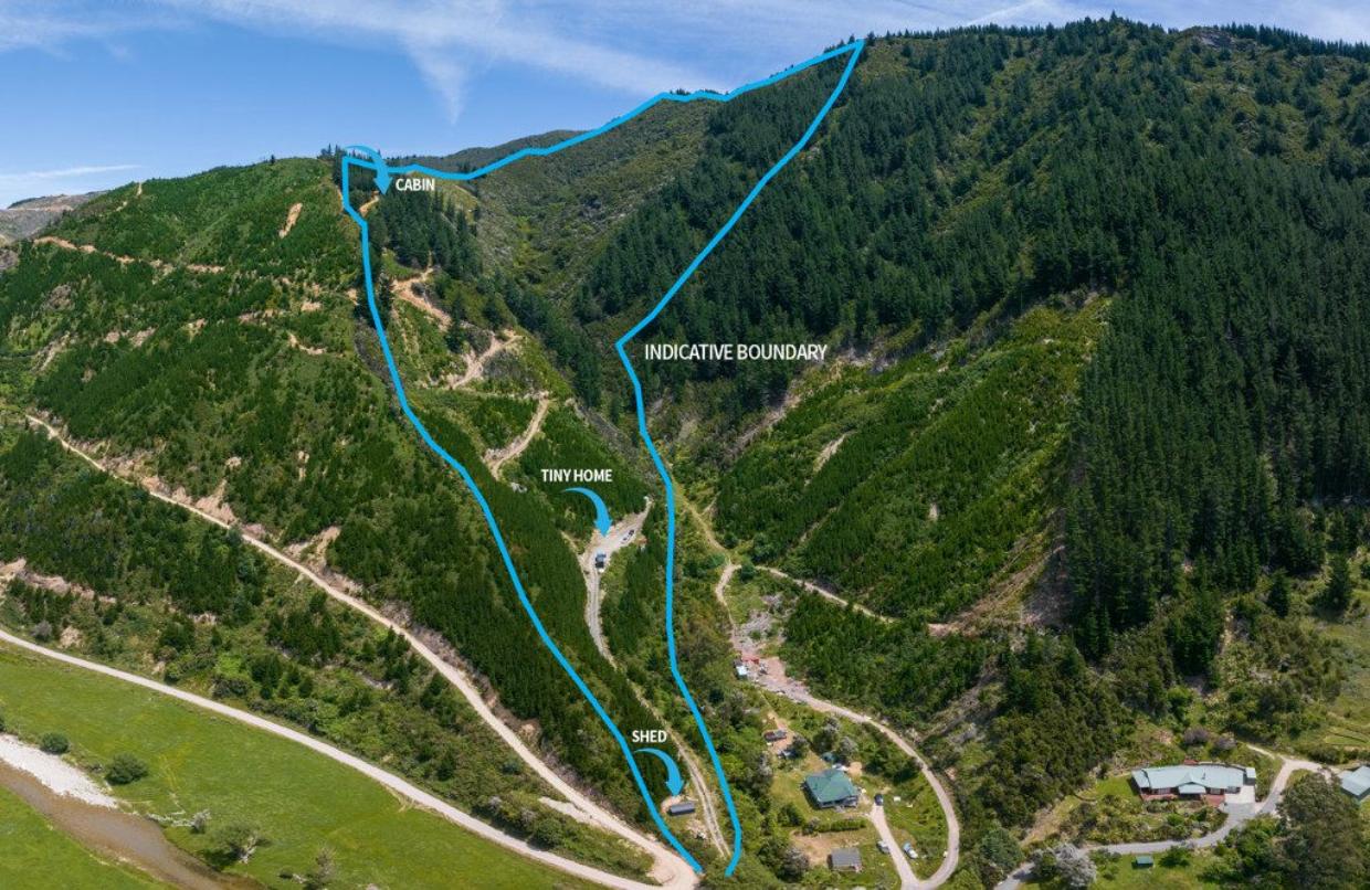 There's more than 44 hectares of land. Photo of boundary