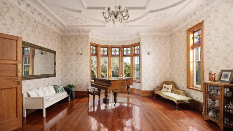 The piano room is a favourite of Christine’s. Photo: RAY WHITE/TRADE ME