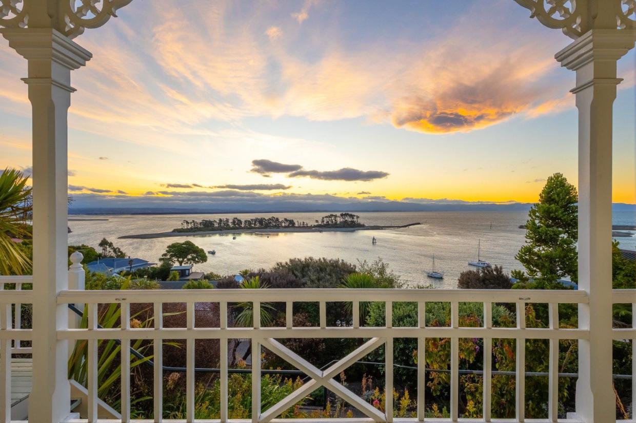 Stunning sunsets are captured from the villa. 