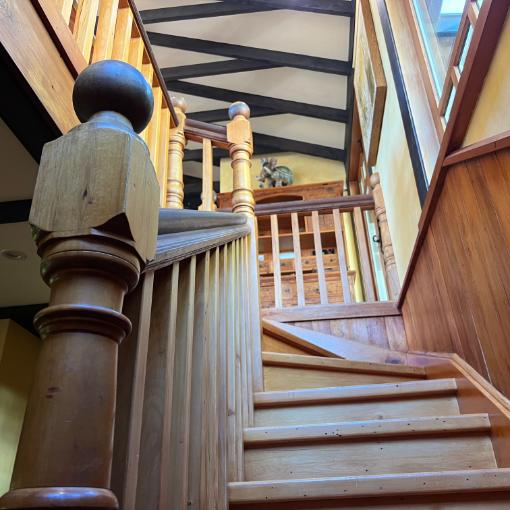 The staircase has a story of its own. Photo: SUPPLIED