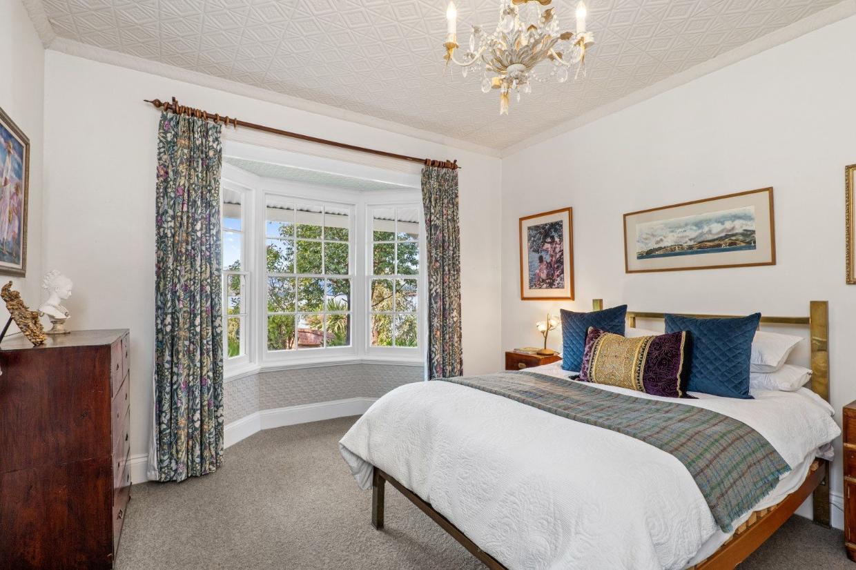 View of one of the three bedrooms the house has to offer. 