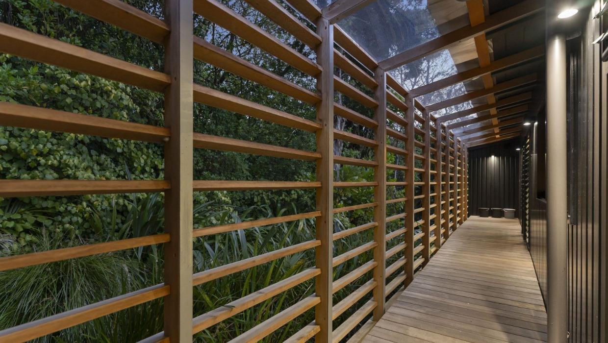 The strong horizontal lines of the Modernist movement are much in evidence. Photo: NZ Sotheby's