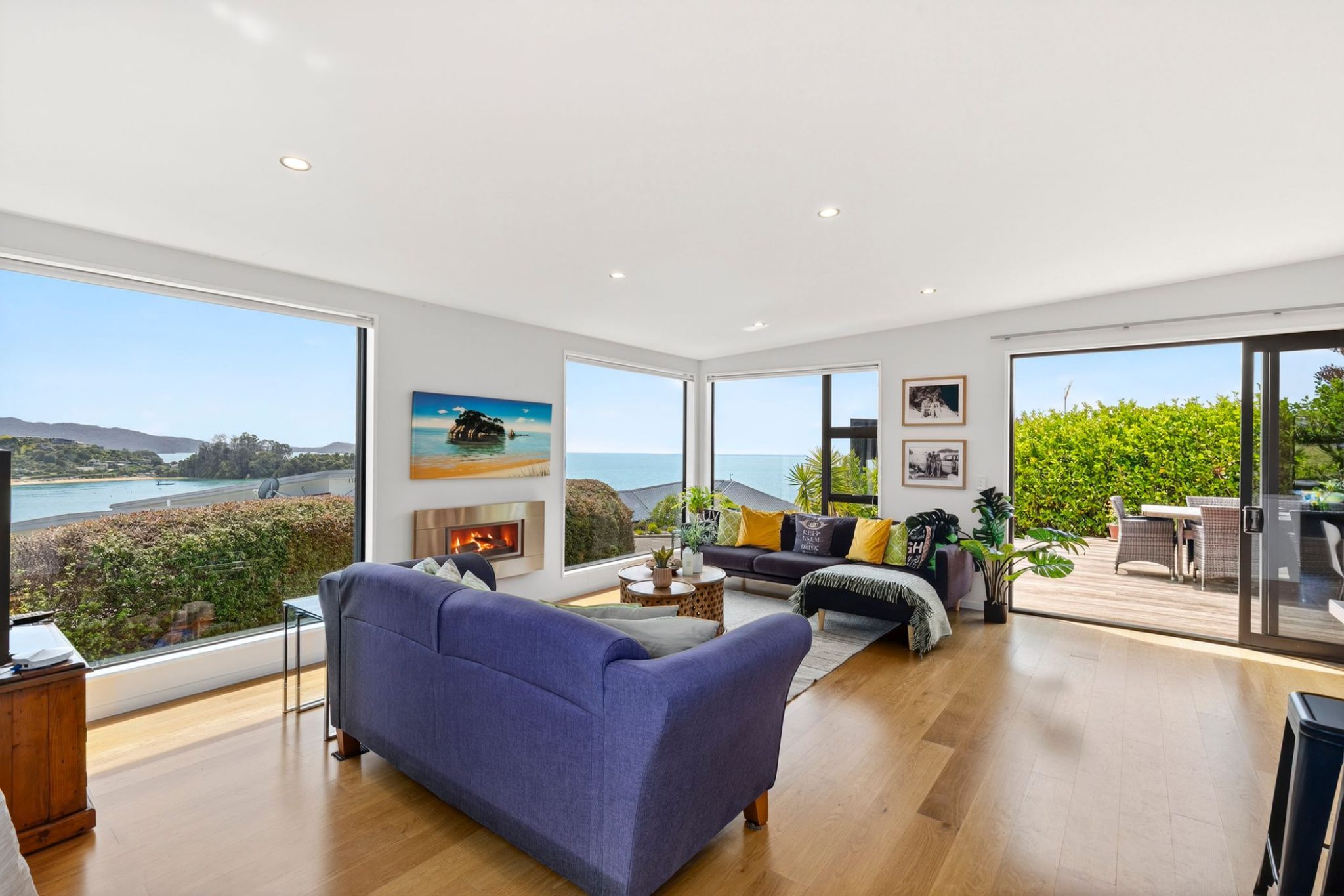 Sea views from the living room