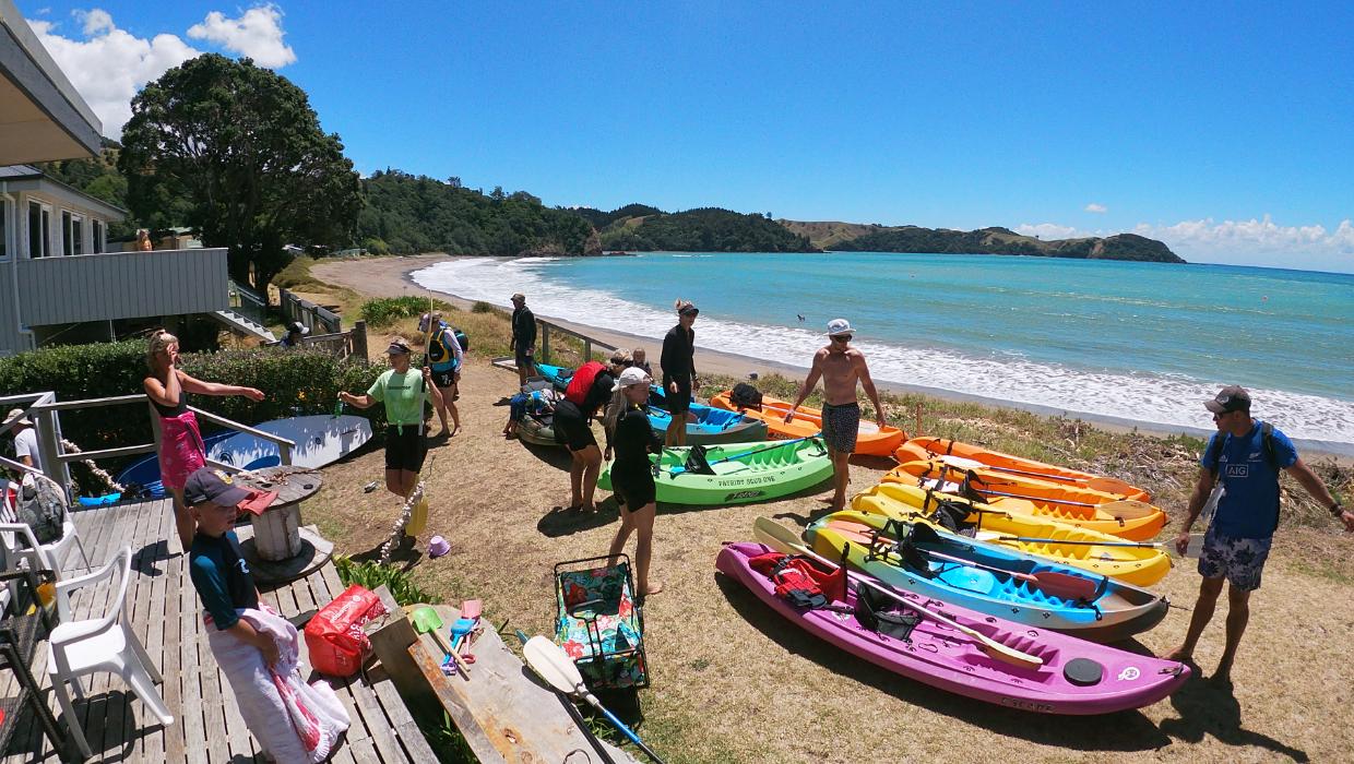 A typical day in mid-summer. The family lived in Whangārei and would travel up to Teal Bay for weekends and school holidays. Photo: Supplied