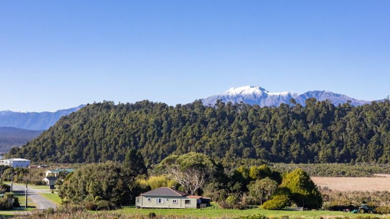 There's also a view of the alps from the house