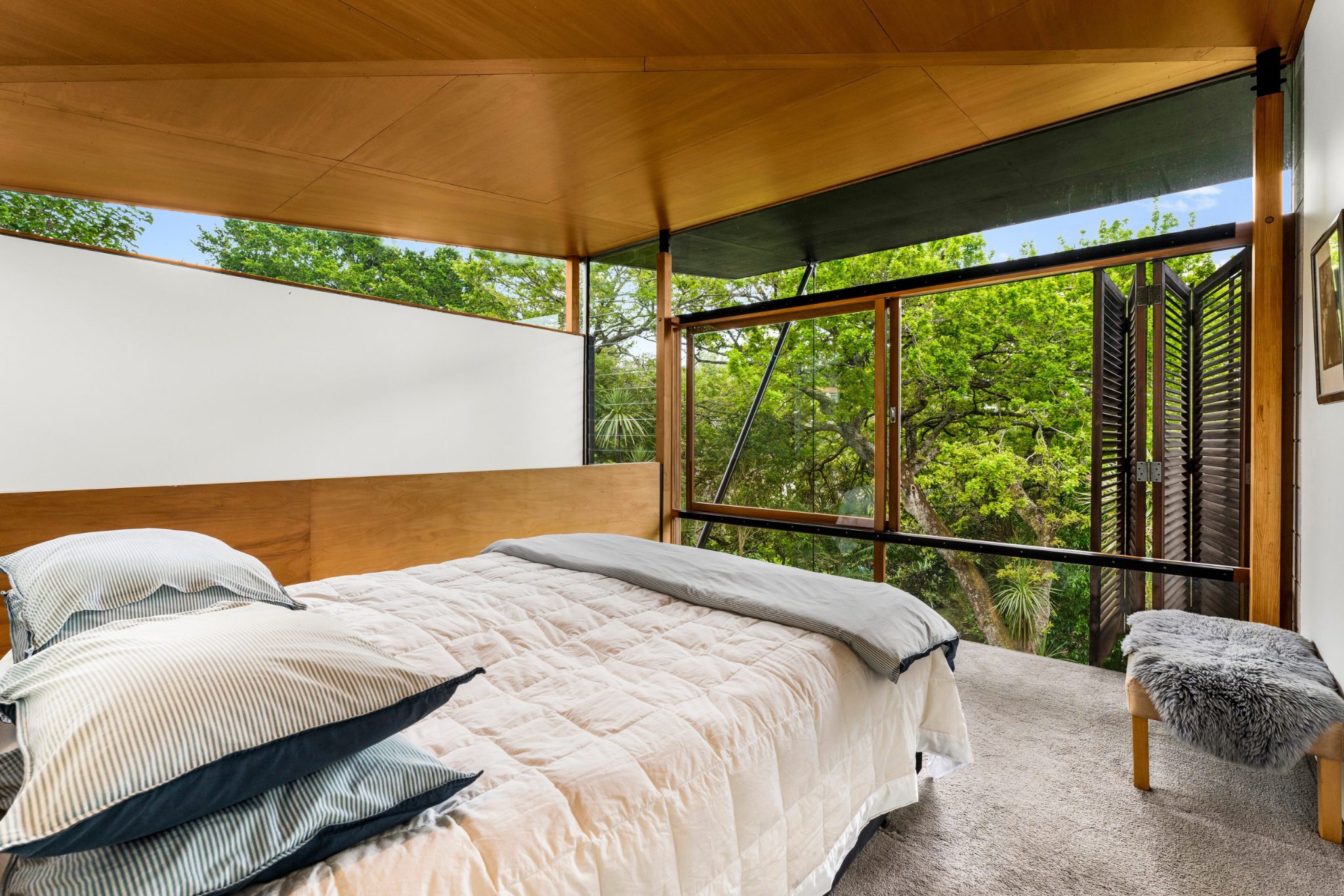 One of the four bedrooms