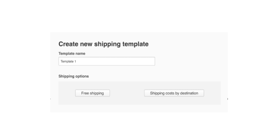 Shipping templates on My Product