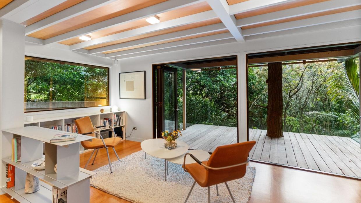 This is the new multifunctional zone on the lower level. Photo: NZ Sotheby's