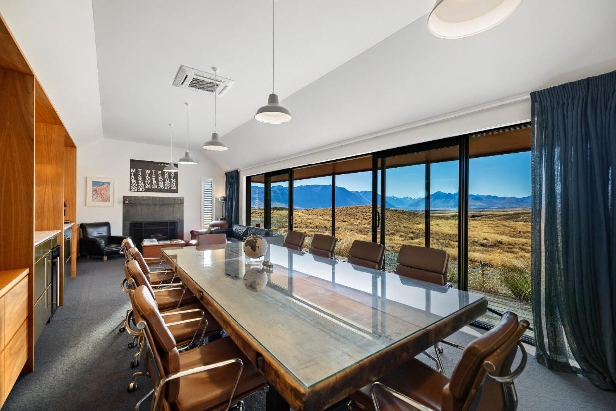 This is the self-contained boardroom, set to one side of the main house. Photo: NZ Sotheby's