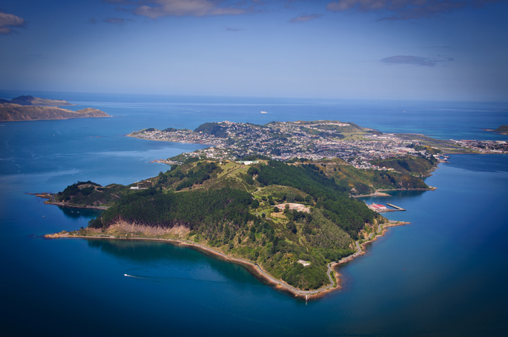 Miramar Peninsula, Wellington — home to Wētā Workshop, Sir Peter Jackson's film studios, and his latest development at Shelly Bay