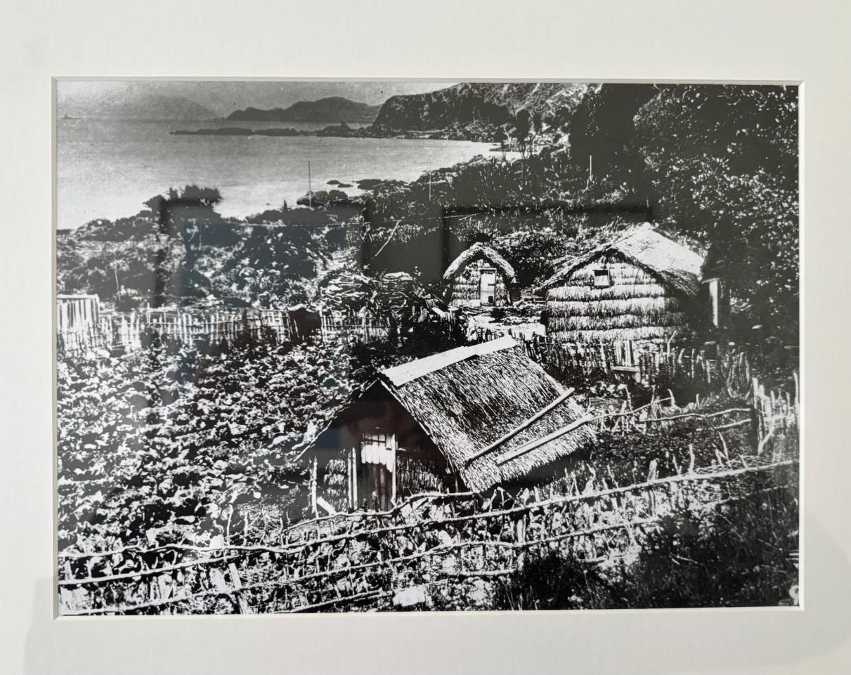 Historic photo of site the house is on including a Māori settlement. 