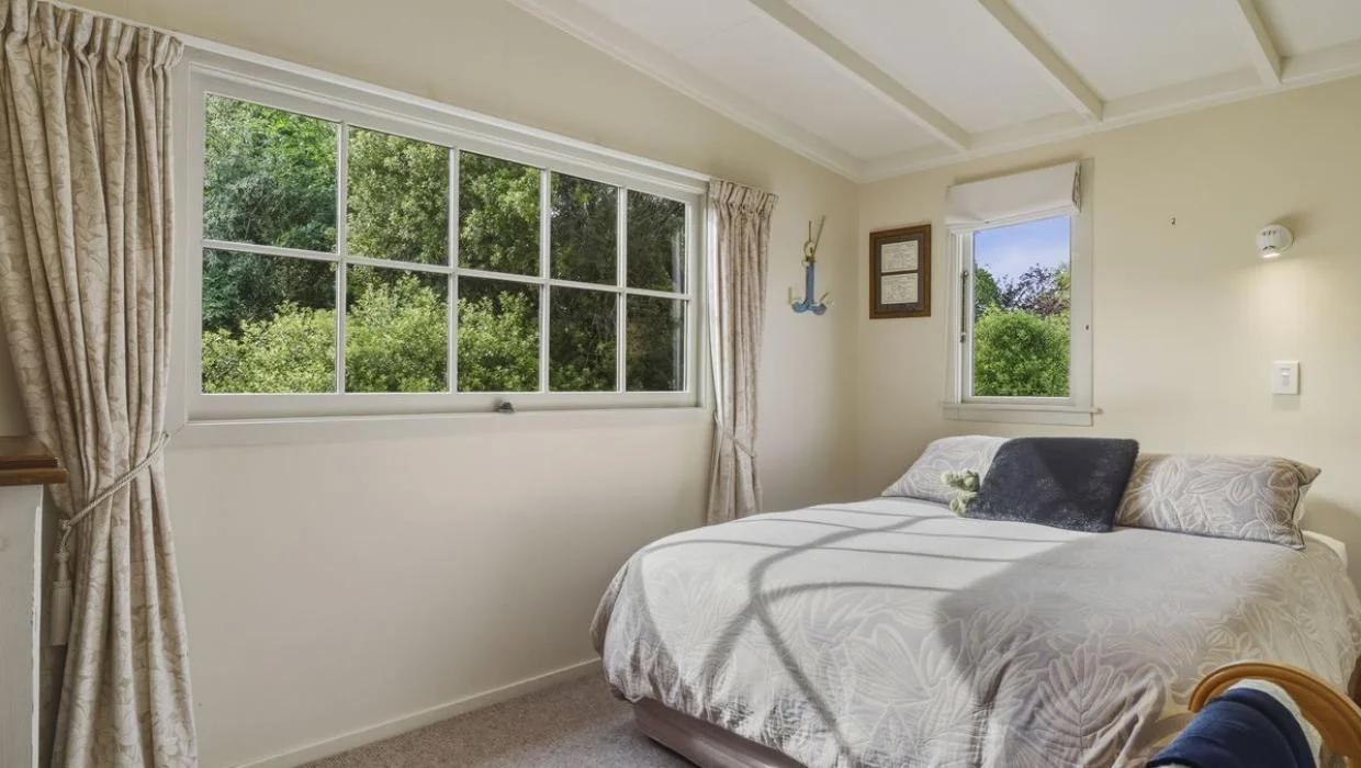 This is one of two bedrooms in the cottage.