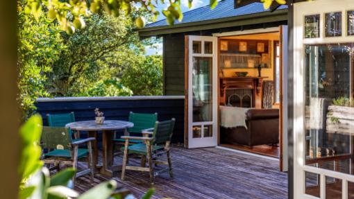 The home backs onto bush. Photo: Harcourts/TRADE ME