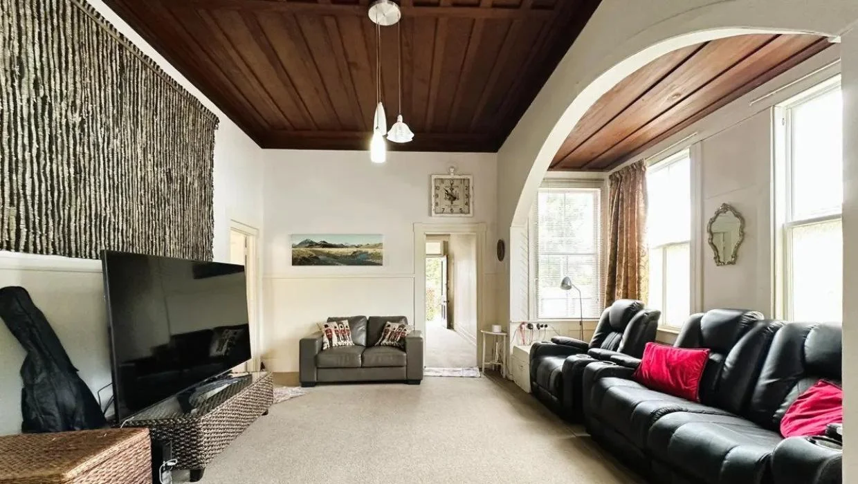 The home blends modern style with heritage features.
