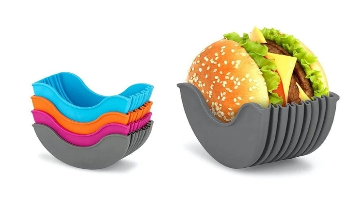 silicone burger holder