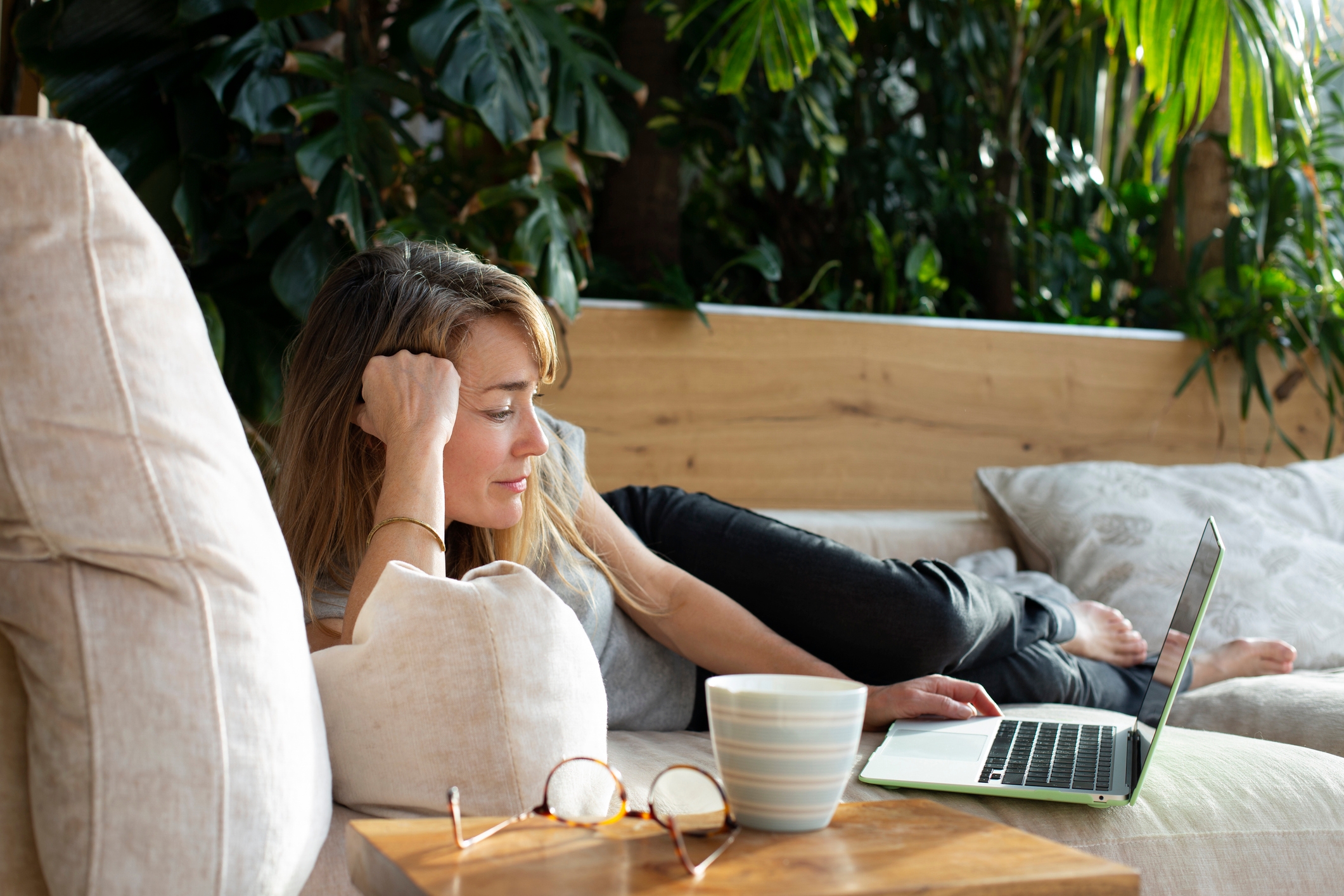 Woman on her computer