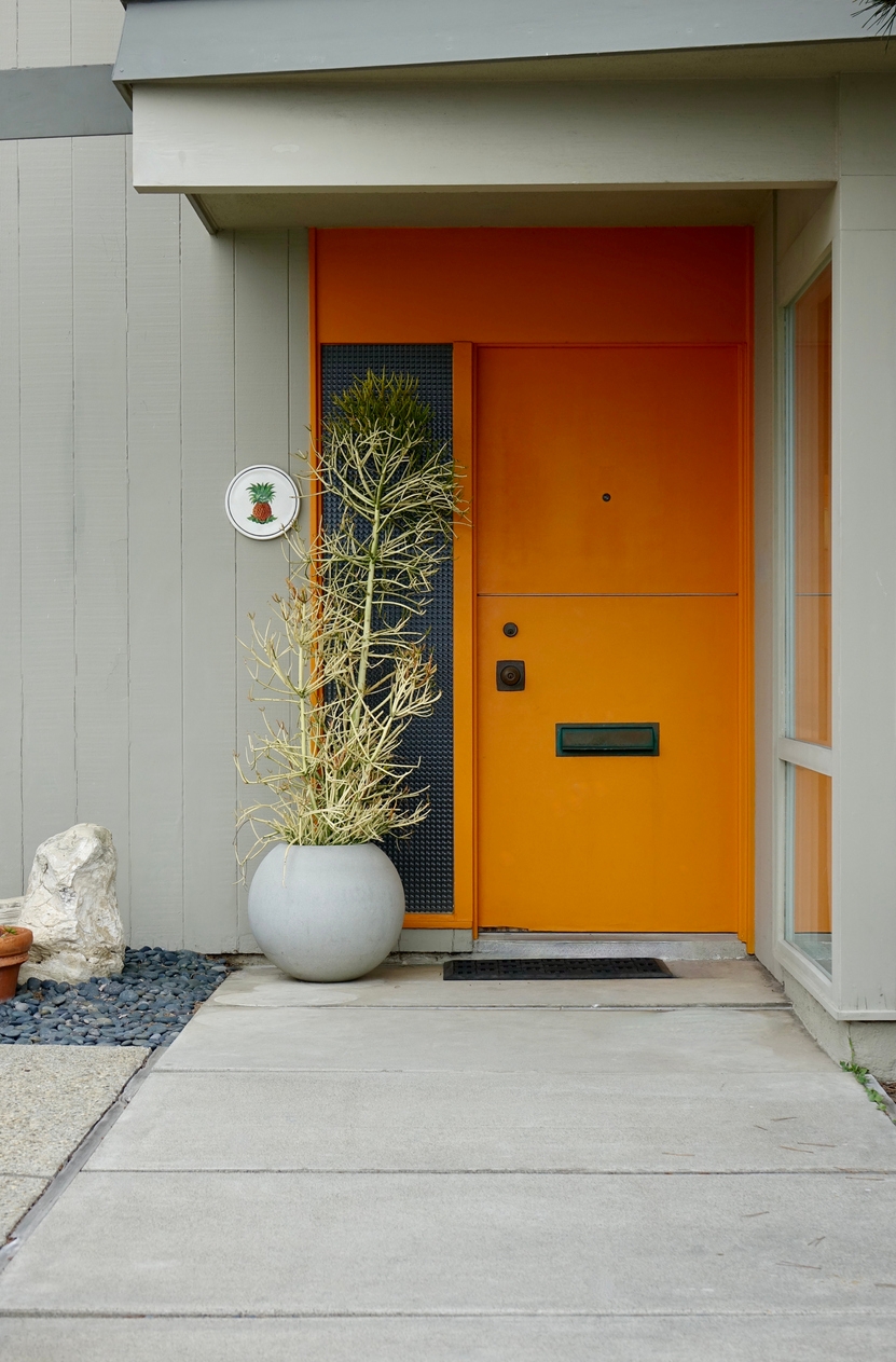 Orange front door