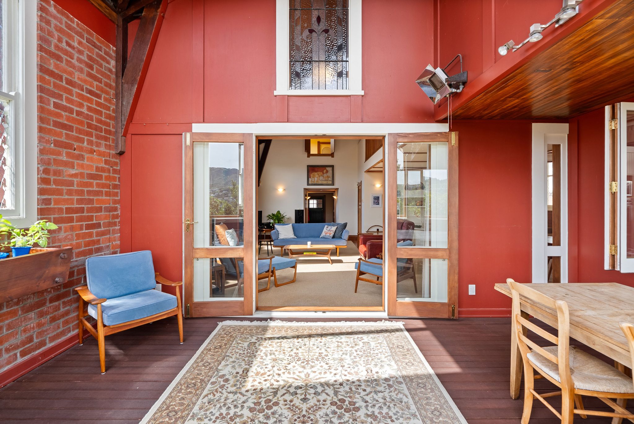 The home is light and sunny.