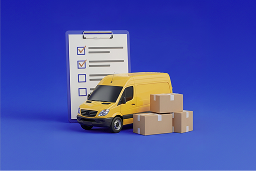 Image of a courier van with packages