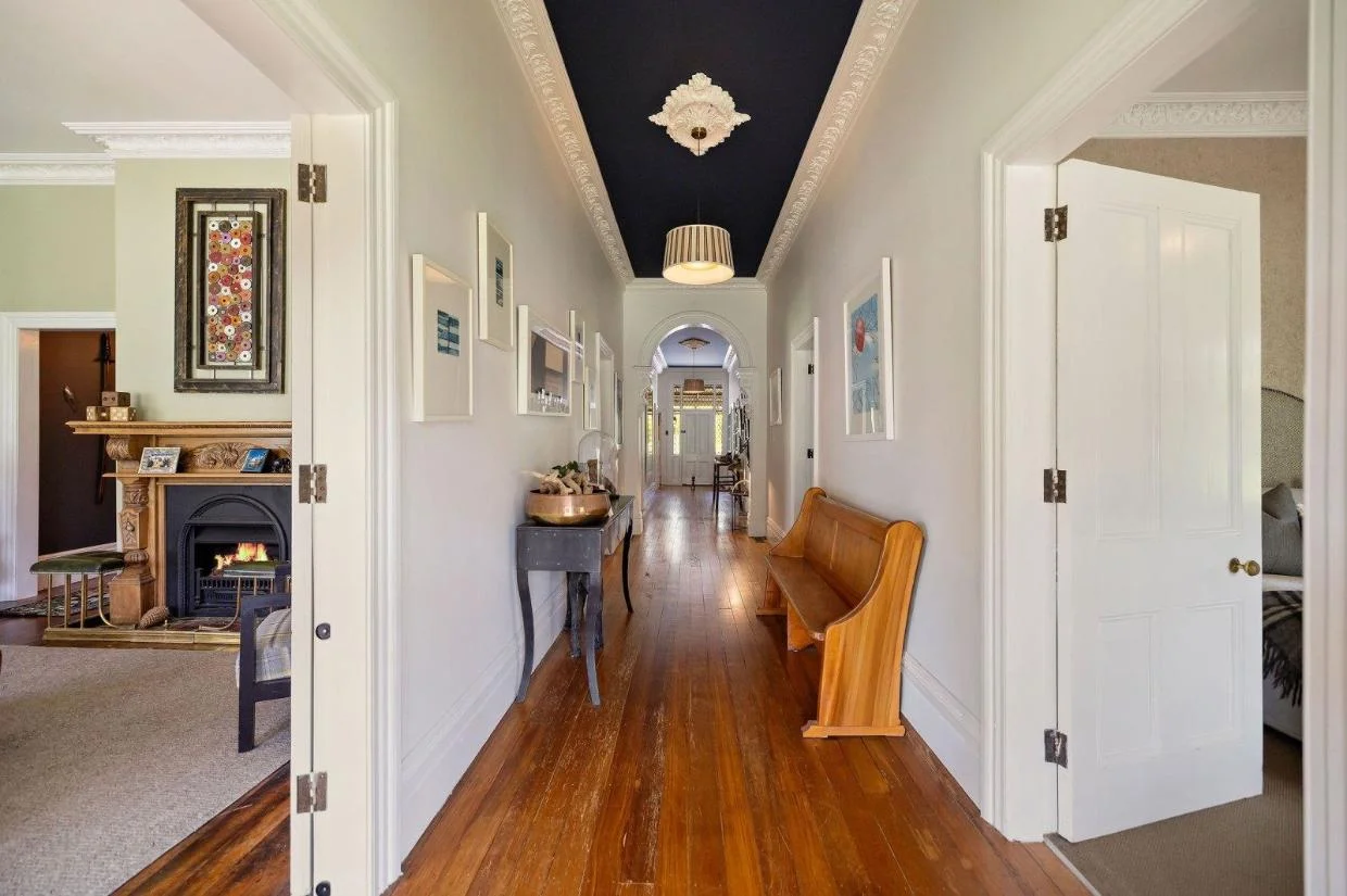 The couple were keen to highlight the home's original features. 