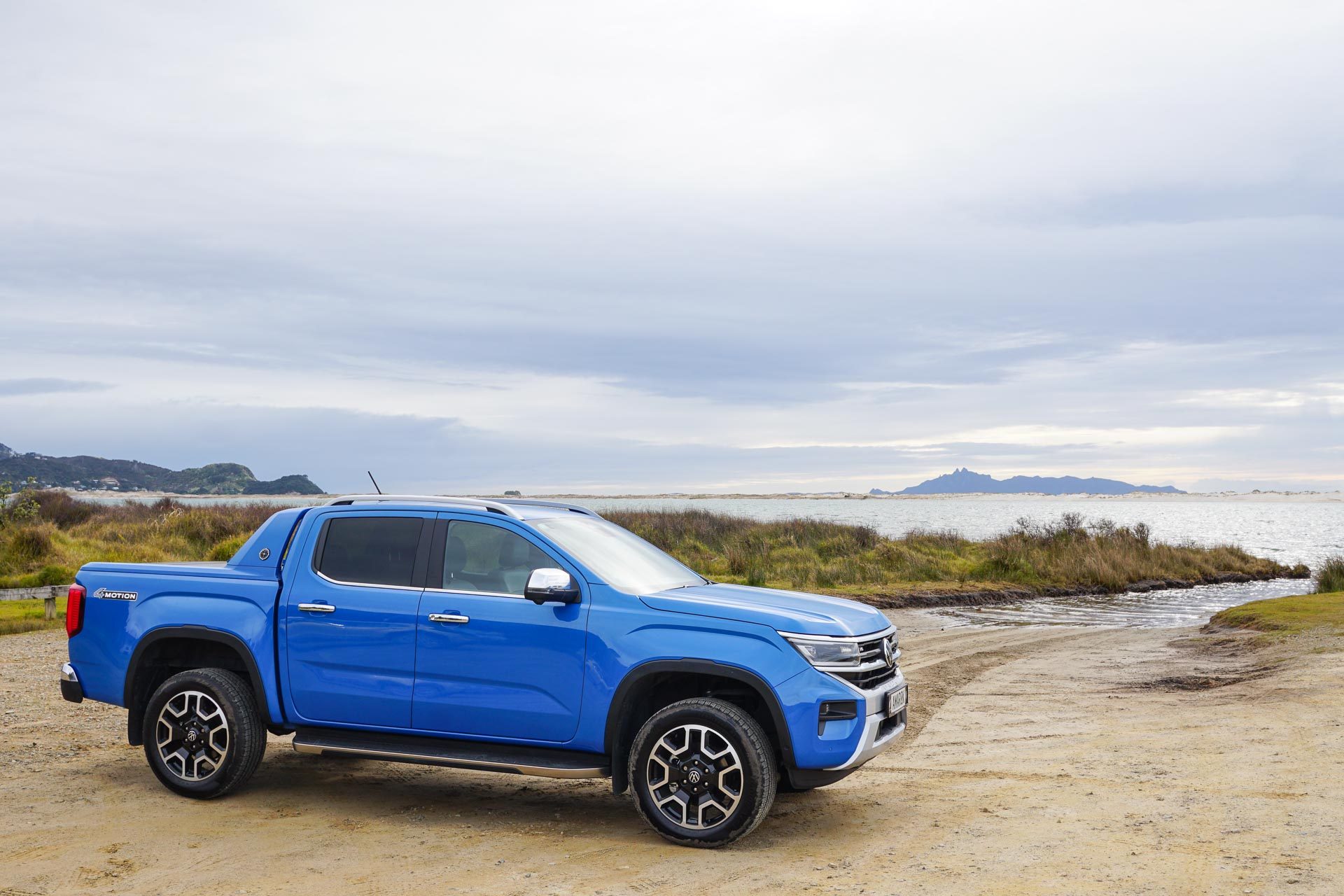 Blue 2023 Volkswagen Amarok Aventura front side shot