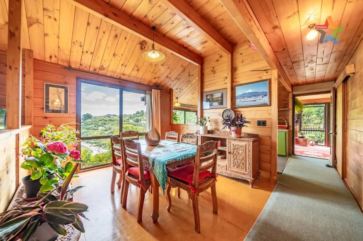 Lockwood interior of Lower Hutt treehouse home