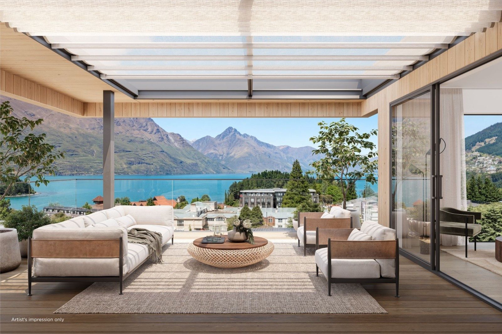 A view out to Lake Wakatipu