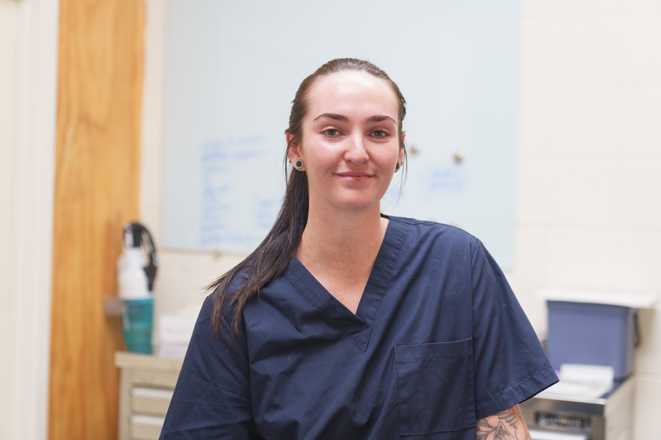 Female vet nurse standing in clinic