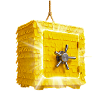 Pinata safe with light coming out of it