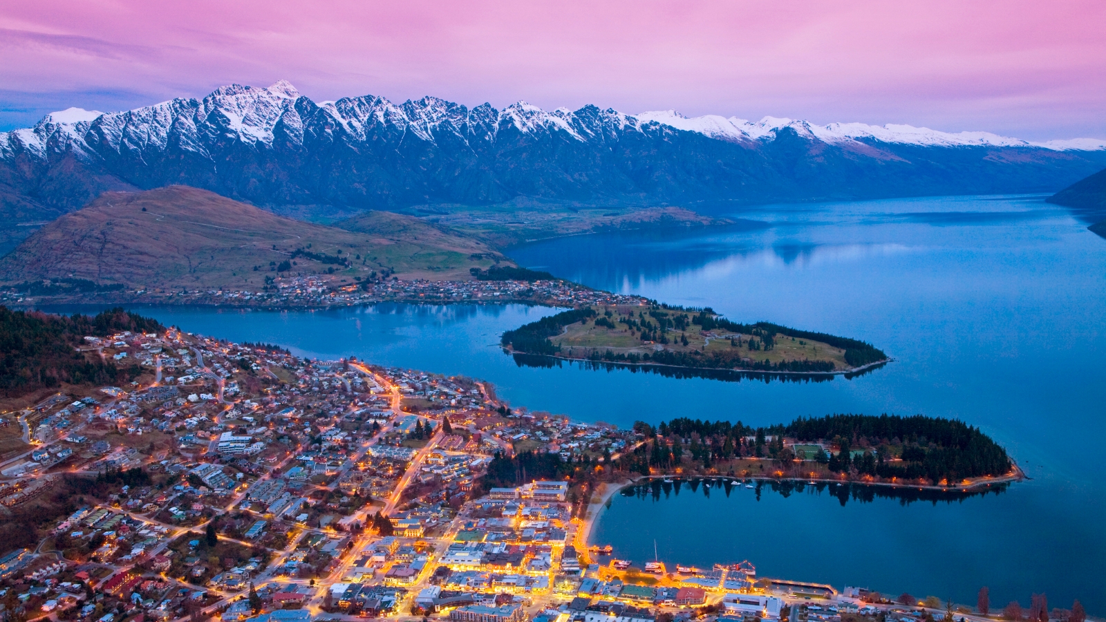 Queenstown view from the hills. 