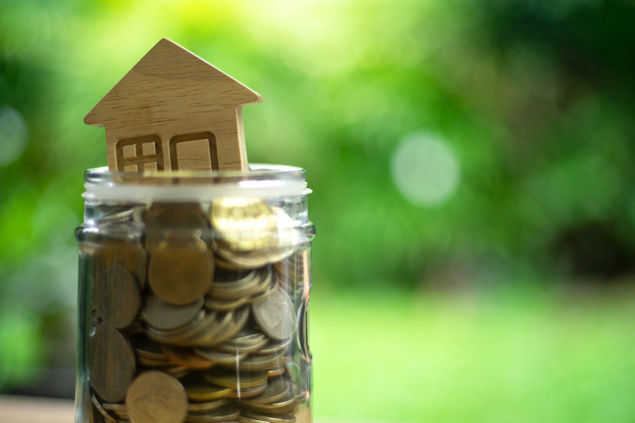 Deposit cash in jar