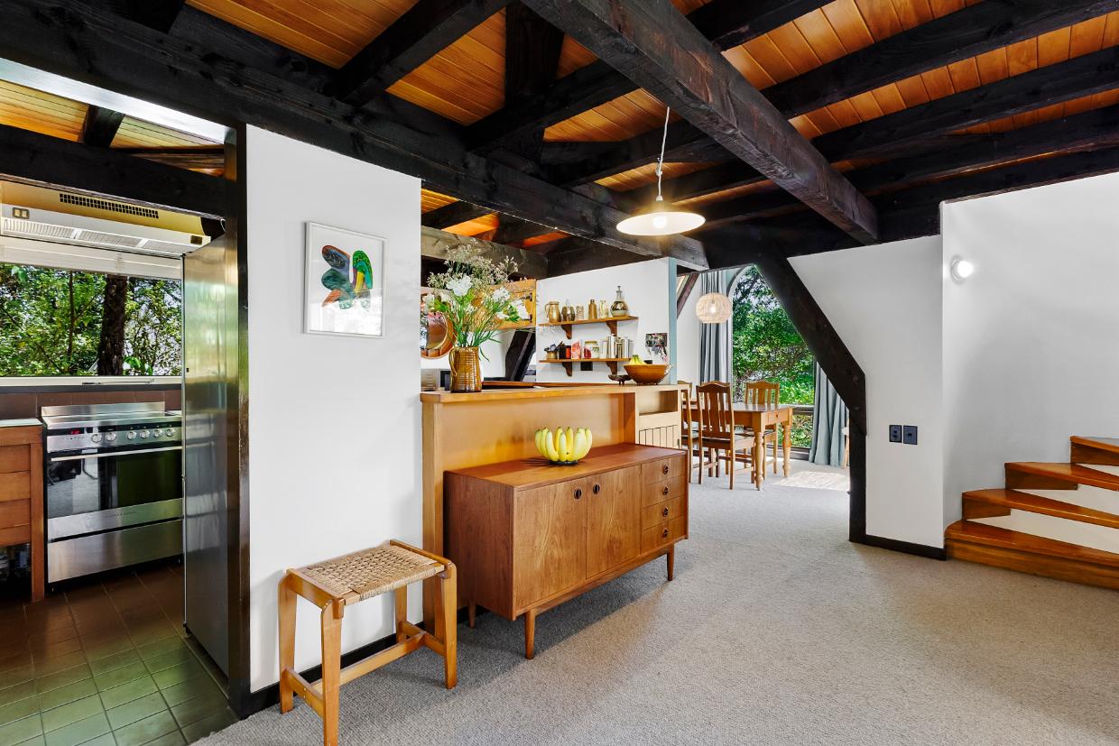 The sitting room, kitchen and dining room make up the heart of the home on the second floor.