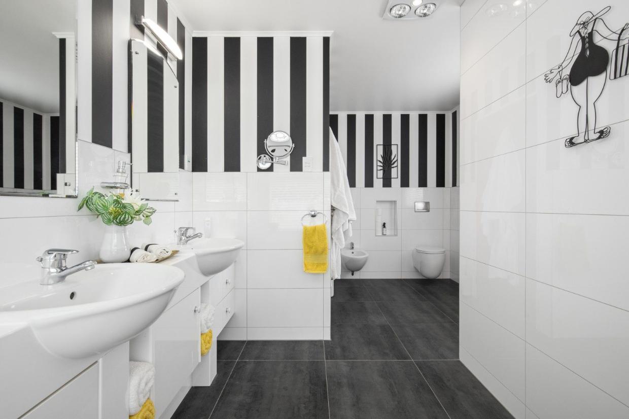 The home also has two bathrooms.